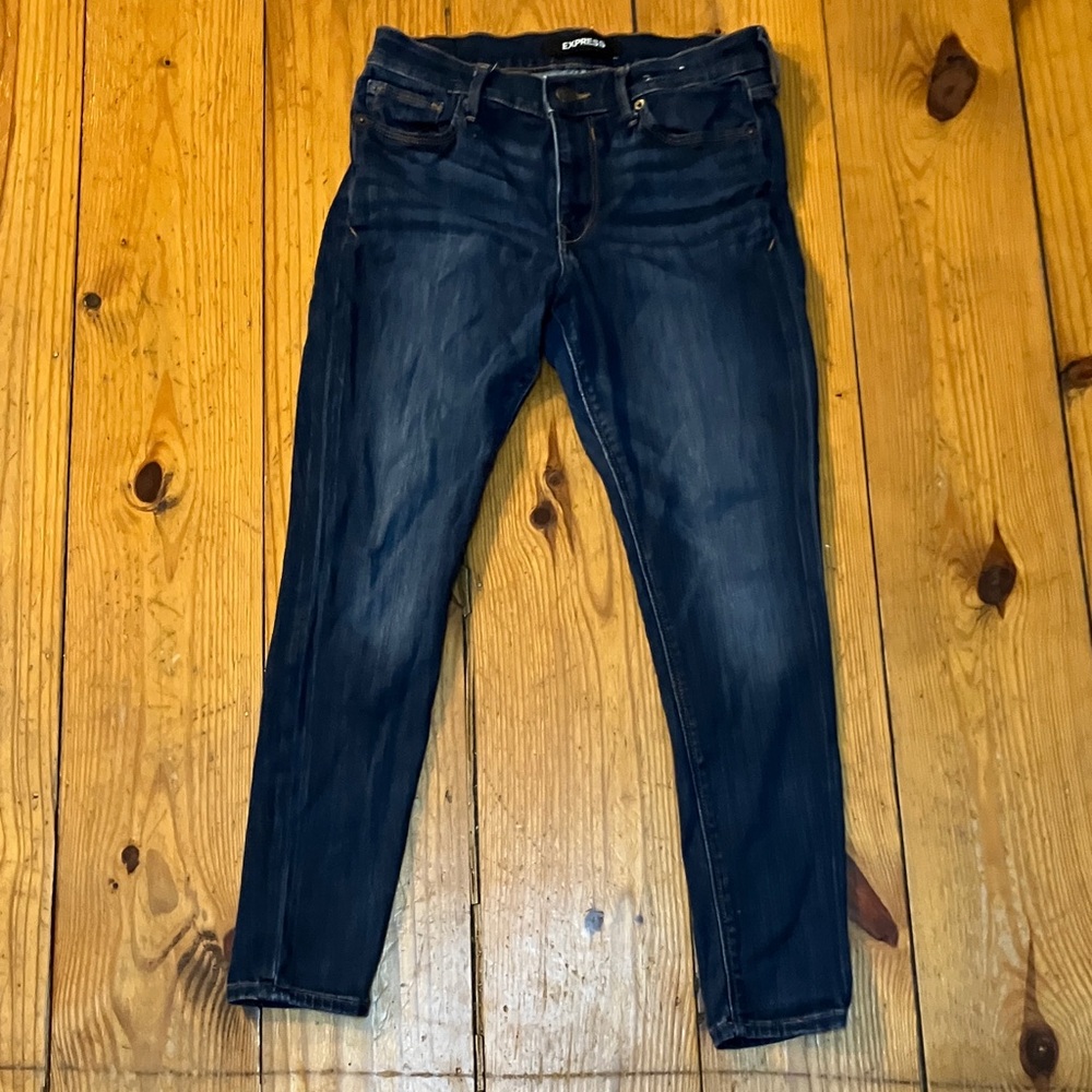Express Women's Dark Blue Skinny Jeans